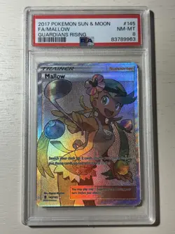 2017 POKEMON SUN & MOON GUARDIANS RISING #145 FULL ART/MALLOW PSA 8 - Image 3