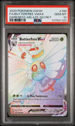 Pokemon Darkness Ablaze Butterfree VMAX 190 PSA 10 - Image 1
