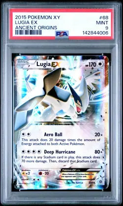 2015 Pokemon Xy Ancient Origins #68 Lugia Ex Ancient Origins PSA 9 - Image 1