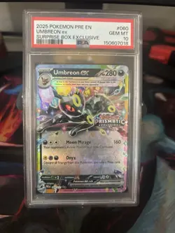 Umbreon Ex Pokemon Pre En-Prismatic Stamped 060 NM PSA 10 - Image 1