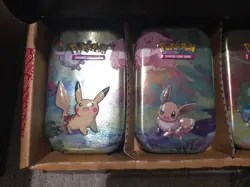 Pokemon TCG - 5 x Official *Empty* Kanto Friends Mini Tins Display - Pokemon TCG - Image 2