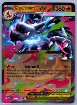 Mega Charizard X ex 013/094 Pokemon Double Rare Phantasmal Flames Near Mint - Image 1