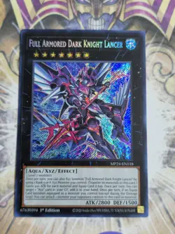 *HOLO MISPRINT* Secret Rare Full Armored Dark Knight Lancer MP24-EN118 1st Ed NM - Image 2
