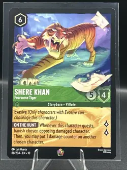 Disney Lorcana - SHERE KHAN Fearsome Tiger - 88/204 Legendary Foil - Image 1