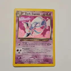 Pokemon Dark Espeon 4/105 Neo Destiny Holo Rare Unlimited Stage 1 2000 Card - Image 1