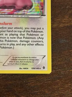 Pokemon TCG Ditto Holo Rare Boundaries Crossed 108/149 Pokemon Card L2 - Image 4