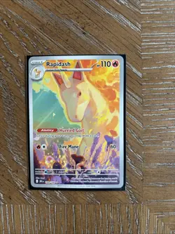 Pokemon TCG Rapidash Destined Rivals Illustration Rare Card 189/182 - Image 1