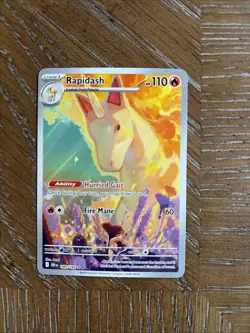 Pokemon TCG Rapidash Destined Rivals Illustration Rare Card 189/182 - Image 2