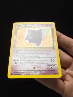 Pokemon Gengar 5/62 Fossil Holo Unlimited Holo Rare 80 HP English Card 5/62 - Image 3
