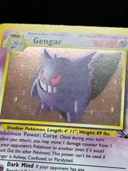 Pokemon Gengar 5/62 Fossil Holo Unlimited Holo Rare 80 HP English Card 5/62 - Image 4