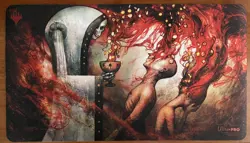 Seb McKinnon “Bankrupt in Blood” Original Kickstarter Signed Mtg Playmat - Image 1