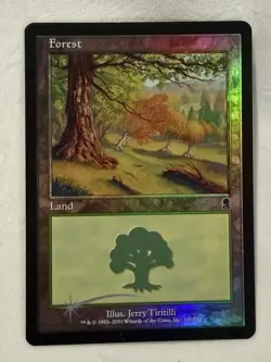 NM/LP Forest #349 Foil Odyssey Mtg Magic the Gathering - Image 1