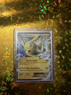 Pokemon Pikachu EX XY174 Promo Holo XY 130 HP Mega Thunderbolt Thunder Shock - Image 1