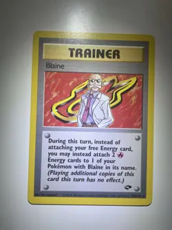 Blaine 100/132 Gym Challenge Non Holo Rare Pokemon Tcg Card WOTC 1999 Vintage - Image 1