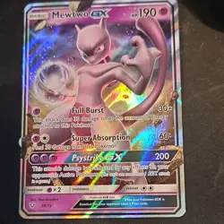 Pokemon Mewtwo GX Full Art Ultra Rare Holo Shining Legends 39/73 CLEAN NM - Image 1