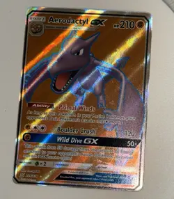 Pokemon 2019 Aerodactyl GX Full Art 224/236 Unified Minds Ultra Rare - Image 3
