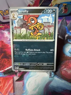 Pokemon - Scrafty - Master Ball Pattern - 058/086 - SV: White Flare - NM - Image 1
