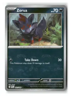 Zorua 061/086 MASTERBALL HOLO Common White Flare Pokemon Near Mint - Image 1
