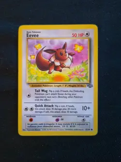 Eevee 51/64 (Evoli) Common aus Jungle 1999 Pokemon Englisch Vintage - Image 1