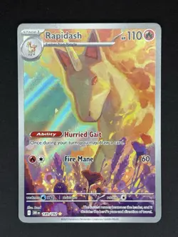 Pokemon TCG Rapidash Illustration Rare-189/182 - SV10: Destined Rivals Near Mint - Image 1