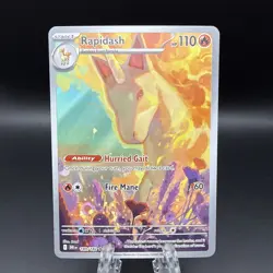2025 Pokemon Destined Rivals Rapidash #189/182 Illustration Rare Near Mint - Image 1