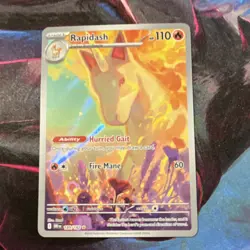 Pokemon Rapidash 189/182 Scarlet & Violet Rare Holo 110 HP Fire Card - Image 1