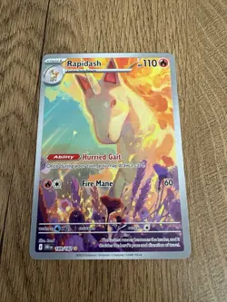 Rapidash 189/182 Sv10: Destined Rivals Illustration Rare Holo Fire Ability Card - Image 1