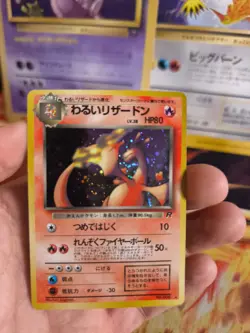 Pokemon Karte Card Charizard Glurak Team Rocket Gang Glurak Holo japanese LP - Image 2
