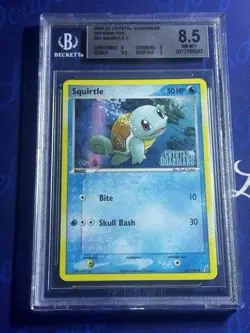 Squirtle 63/100 Reverse Holo EX Crystal Guardians Pokemon Card BGS 8.5 NM-Mint+ - Image 1