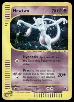 Pokemon Cards Mewtwo 20/165 Holo Expedition Base Set WOTC Rare DMG - Image 1