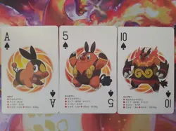 Tepig A, Pignite 5, Emboar 10 2012 White Kyurem 2 Poker Playing Cards NM - Image 1