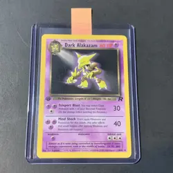Dark Alakazam - 18/82 - Rare 1st Edition - Team Rocket Pokemon Card MP/HP - Image 1