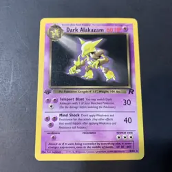 Dark Alakazam - 18/82 - Rare 1st Edition - Team Rocket Pokemon Card MP/HP - Image 2