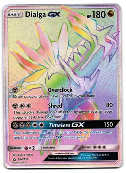 Dialga GX 164/156 - Ultra Prism Rare Rainbow Pokemon TCG - M/LP Card - Image 1
