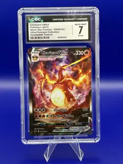 2022 Pokemon Black Star Promos SWSH261 Charizard Vmax UPC CGC 7 - Image 1