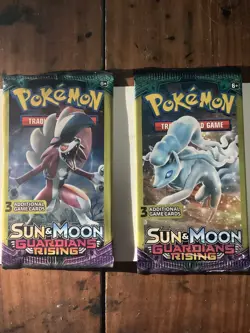 Pokemon Sun And Moon GUARDIANS RISING x2 Sealed 3-Card Packs - Image 1