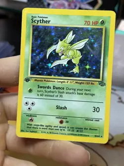 #2 1st Edition Scyther 10/64 Jungle 1999 Holo Rare WOTC Pokemon Card TCG - Image 3