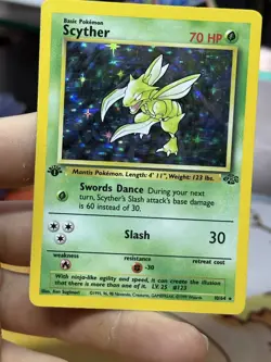 #2 1st Edition Scyther 10/64 Jungle 1999 Holo Rare WOTC Pokemon Card TCG - Image 4