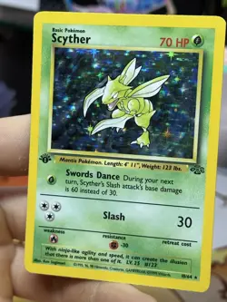 #2 1st Edition Scyther 10/64 Jungle 1999 Holo Rare WOTC Pokemon Card TCG - Image 5