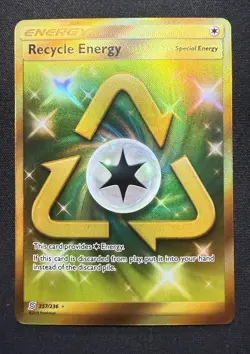 Pokemon Recycle Energy 257/236 SM-Unified Minds Secret Rare Holo Special Energy - Image 1