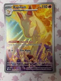 Rapidash 189/182 Illustration Rare Destined Rivals Pokemon TCG HOLO DRI NM - Image 1