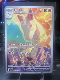 Pokemon Rapidash 189/182 Sv10 Destined Rivals Illustration Rare Holo 110 HP - Image 1