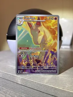 Rapidash 189/182 Pokemon Destined Rivals SV10 Illustration Rare Full Art NM - Image 1