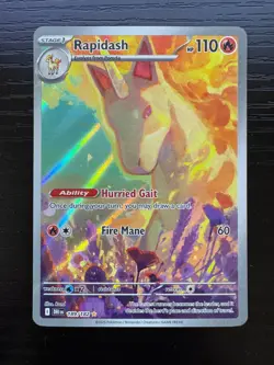 Rapidash 189/182 Illustration Rare SV10: Destined Rivals Pokemon TCG NM - Image 1