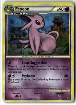 Espeon ⭐ 2/90 Cracked Ice Holo Rare HGSS Undaunted 2010 Pokemon MP - Image 1