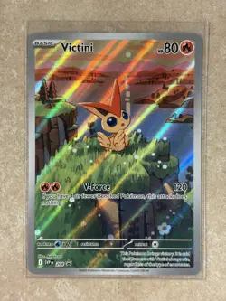 Pokemon TCG Victini Illustration Rare SVP 208 Black Star Promo - Image 1