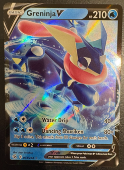 Pokemon TCG Greninja V 073/264 Ultra Rare Holo Fusion Strike NM - Image 1