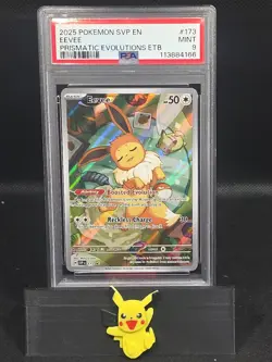 2025 POKEMON SVP EN-SV BLACK STAR PROMO #173 EEVEE PSA 9 - Image 1