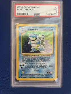 Blastoise holo Base Set 1999 Pokemon graded PSA 7 - Image 1