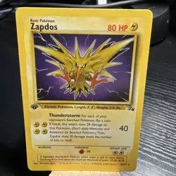 Pokemon Zapdos Fossil Rare 30/62 1st Edition - Image 1